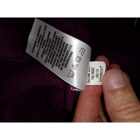 Women's Y2K Aeropostale Spellout purple Pullover  Hoodie‎ Size XL - Picture 12 of 14